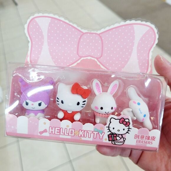 2/$20 Brand New Set of 4 Hello Kitty & Friends Eraser #1 - Picture 1 of 4
